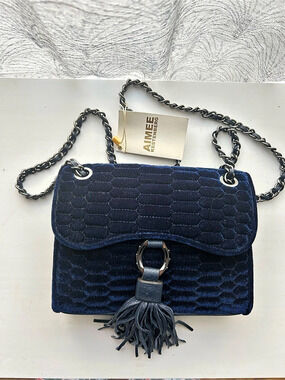 Aimee Kestenberg Quilted Crossbody Bag in Blue & Black
